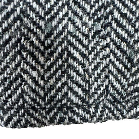 Coldwater Creek Wool Blend Tweed Herringbone Shimmer Metallic Jacket Gray Size L - Picture 7 of 10